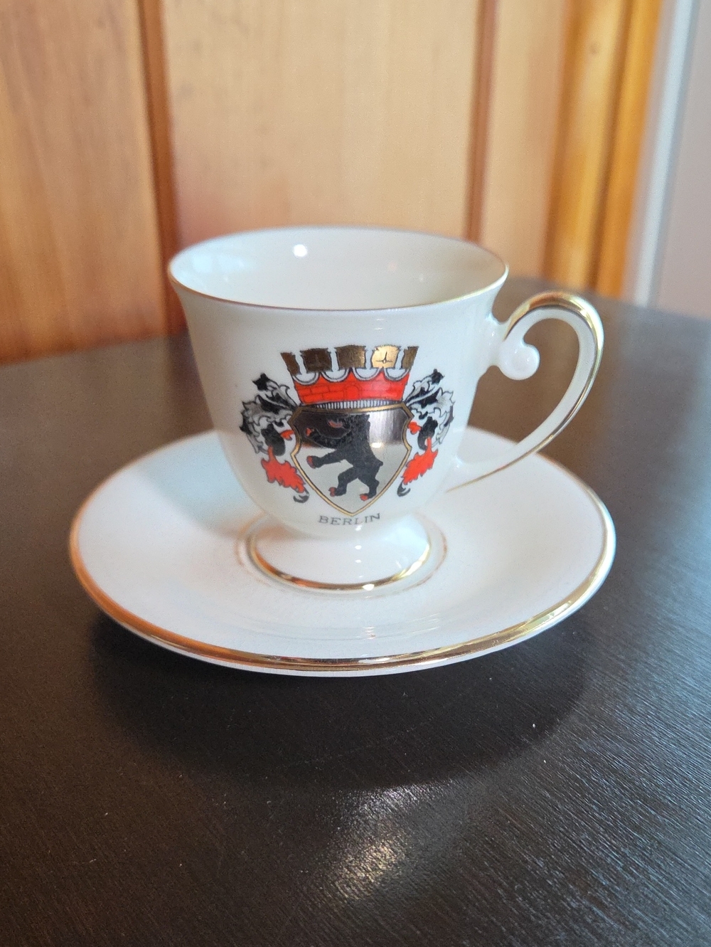 Vintage Berlin Porcelain Souvenir Cup & Saucer